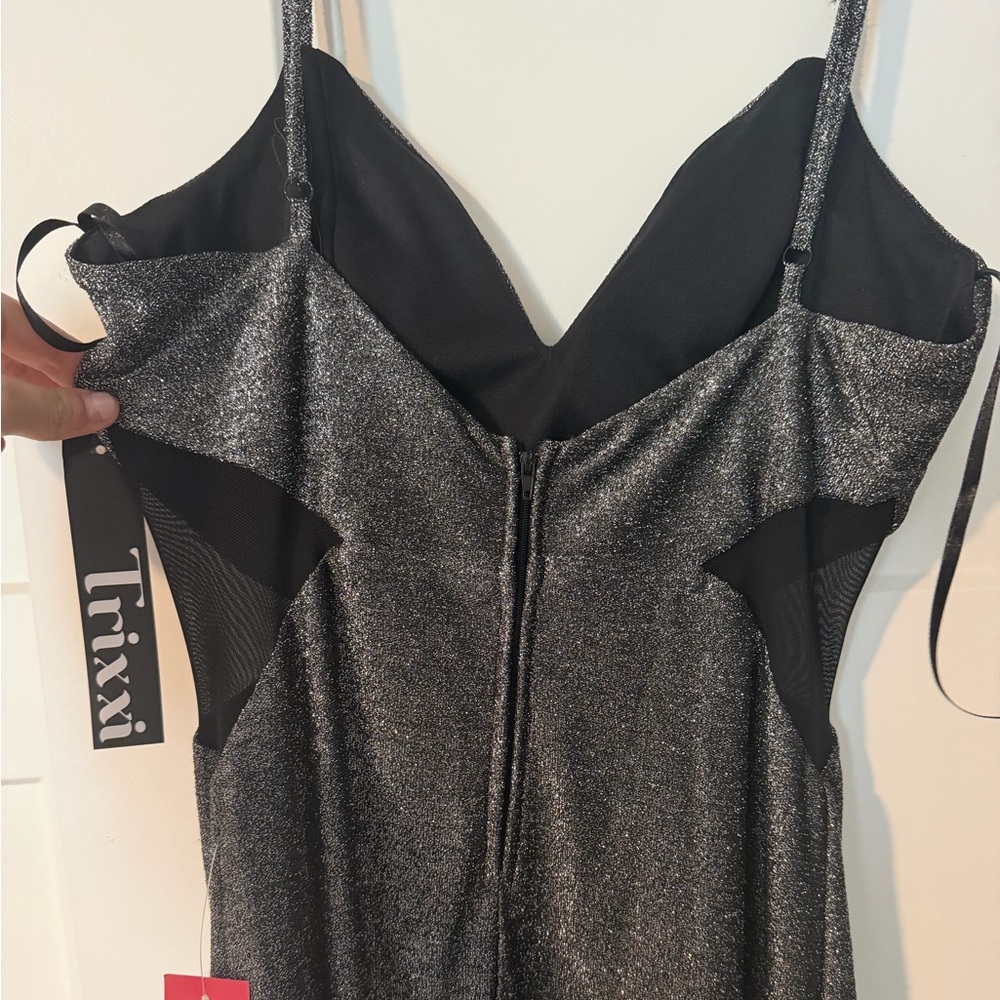 Trixxi Black and Silver Maxi Dress - Picture 4 of 7